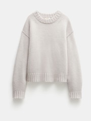 Hush Natural Cora Chunky Cashmere Crew Jumper - Image 5 of 5