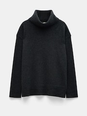 Hush Black Cashmere Chunky Roll Neck Jumper - Image 5 of 5