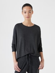 Hush Grey Gillian Longline Jersey Top - Image 1 of 5