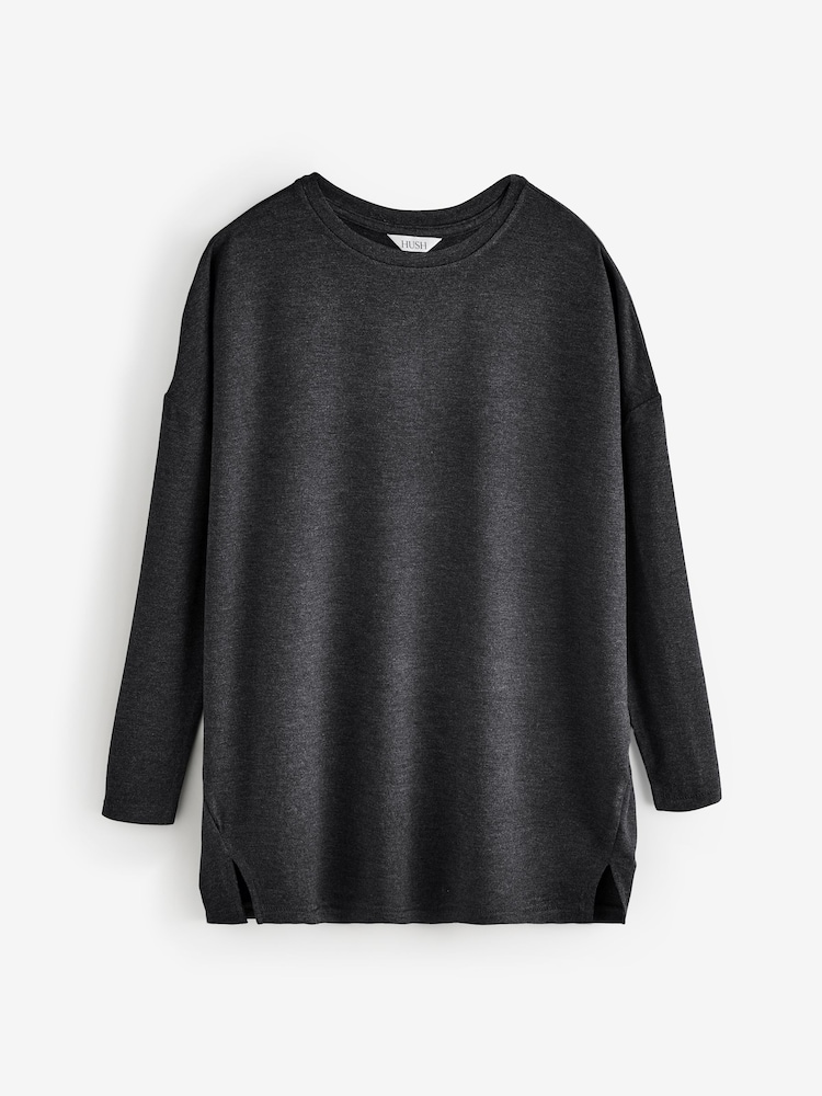 Hush Grey Gillian Longline Jersey Top - Image 5 of 5
