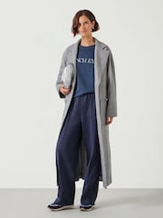 Hush Grey Kaitlin Wool Blend Herringbone Coat - Image 1 of 5