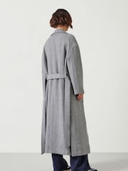 Hush Grey Kaitlin Wool Blend Herringbone Coat - Image 3 of 5
