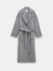 Hush Grey Kaitlin Wool Blend Herringbone Coat - Image 5 of 5