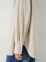Hush Cream Oversized Cleo Corduroy 100% Cotton Shirt - Image 2 of 4