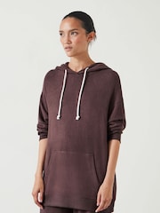 Hush Brown Elle Supersoft Longline Hoodie - Image 1 of 4