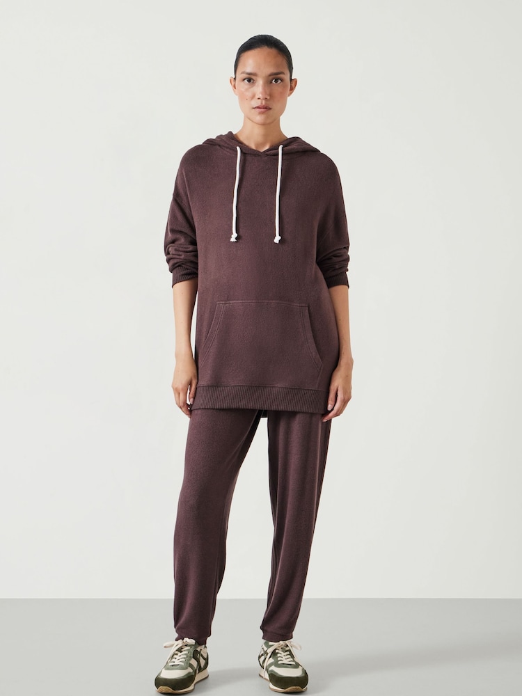Hush Brown Elle Supersoft Longline Hoodie - Image 2 of 4