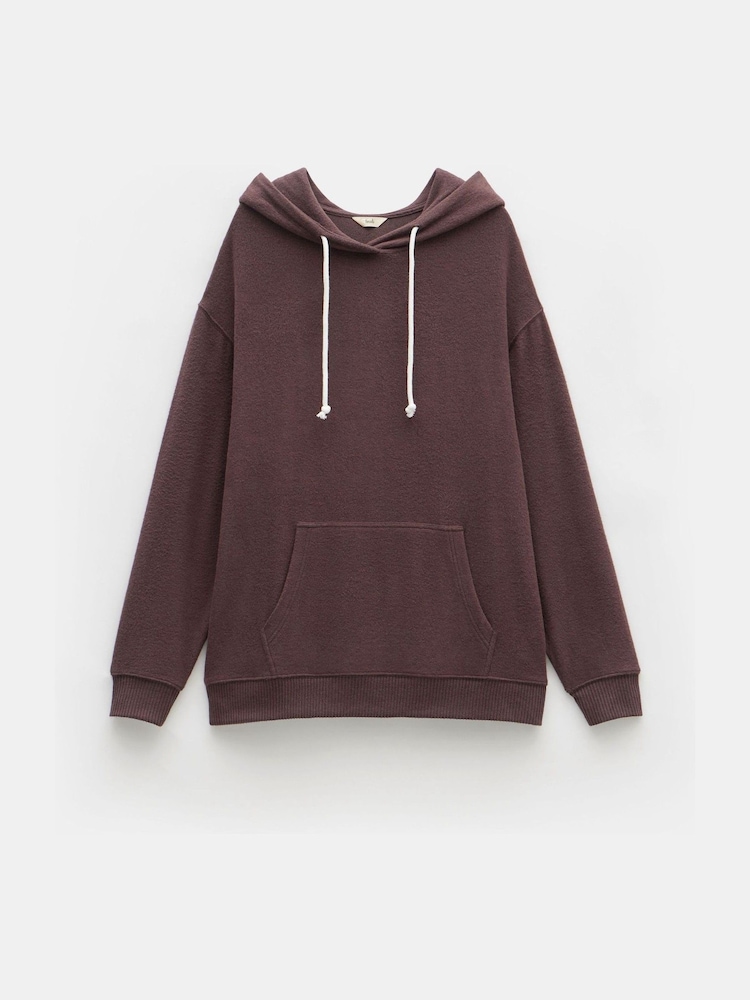 Hush Brown Elle Supersoft Longline Hoodie - Image 4 of 4