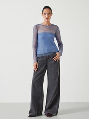 Hush Blue Una Sparkle Long Sleeve Top - Image 2 of 5