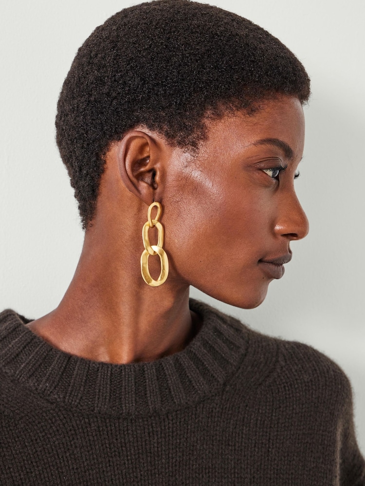 Hush Gold Tone Cameron Chain Link Earrings - Image 4 of 4
