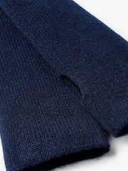 Hush Blue Cashmere Winter Fingerless Gloves - Image 2 of 4