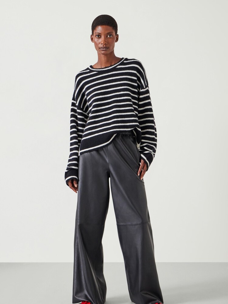 Hush Black Casey Striped Wool Blend Jumper - Image 2 of 5