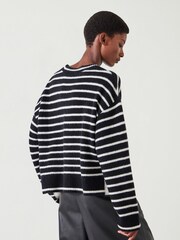 Hush Black Casey Striped Wool Blend Jumper - Image 3 of 5