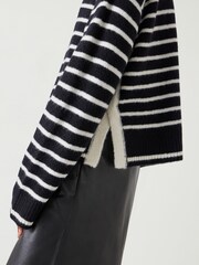 Hush Black Casey Striped Wool Blend Jumper - Image 5 of 5
