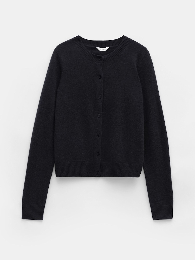 Hush Black Slim Daphne Cashmere Button Through Cardigan - Image 5 of 5
