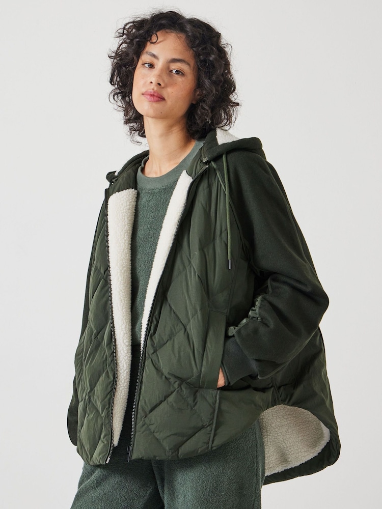Hush Green Sloane Mix Quilt Jacket - Image 1 of 5