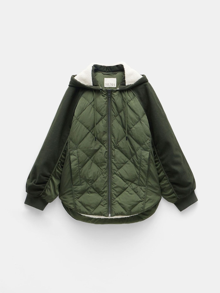 Hush Green Sloane Mix Quilt Jacket - Image 5 of 5