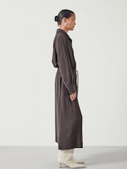 Hush Brown Martina Midi Shirt Dress - Image 4 of 5
