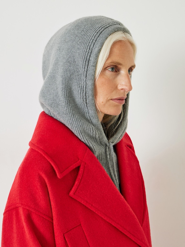 Hush Grey Knitted Balaclava Hood - Image 1 of 5