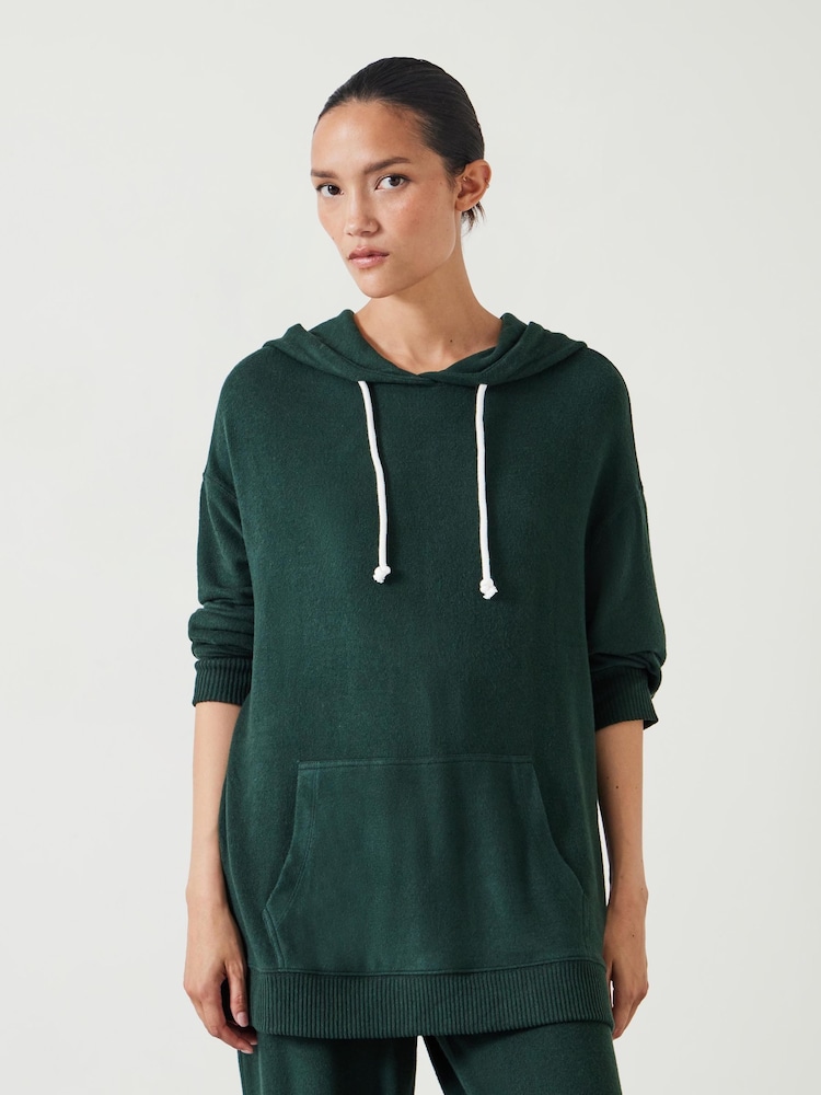 Hush Green Elle Supersoft Longline Hoodie - Image 1 of 5