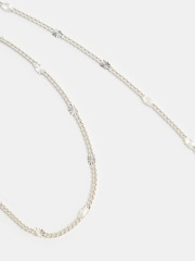 Hush Silver Tone Violet Chain Necklace - Image 3 of 4