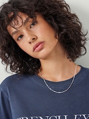Hush Silver Tone Violet Chain Necklace - Image 4 of 4