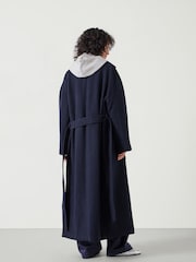Hush Blue Kaitlin Relaxed Wool Blend Herringbone Coat - Image 3 of 6