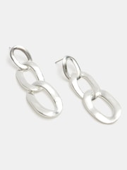 Hush Silver Tone Cameron Chain Link Earrings - Image 2 of 4