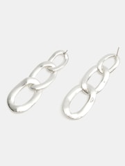 Hush Silver Tone Cameron Chain Link Earrings - Image 3 of 4