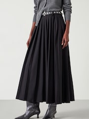 Hush Black Violet Wool Maxi Skirt - Image 1 of 5