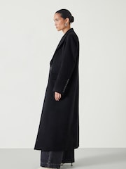 Hush Black Meridah Cashmere Blend 100% Cotton Coat - Image 4 of 5
