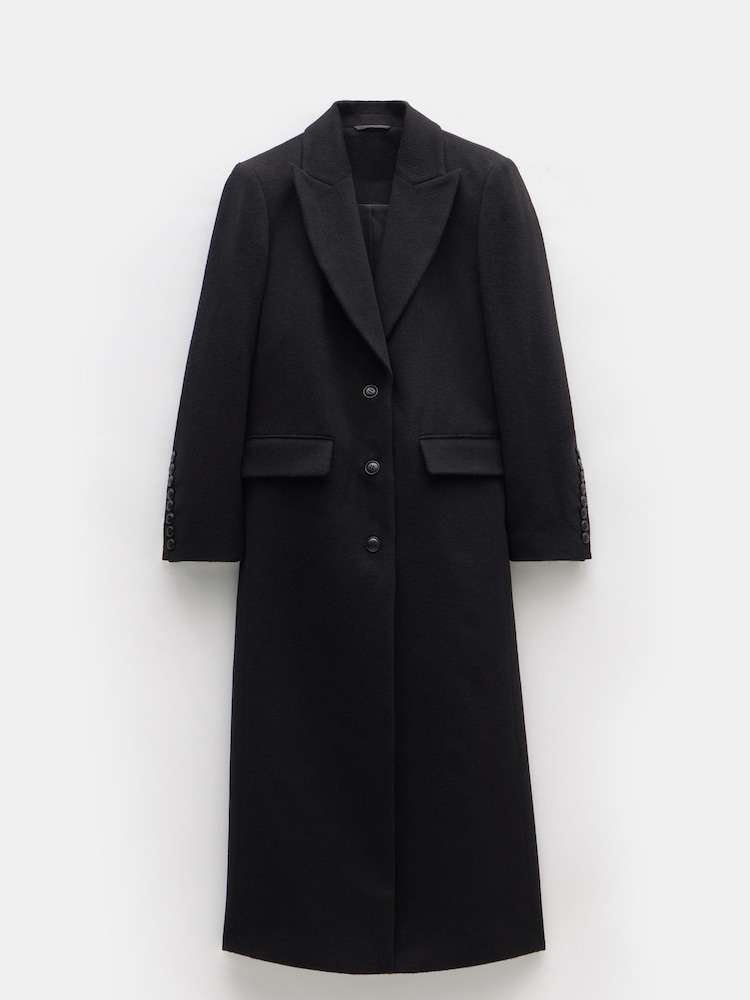 Hush Black Meridah Cashmere Blend 100% Cotton Coat - Image 5 of 5