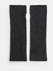 Hush Grey Cashmere Fingerless Gloves - Image 1 of 3