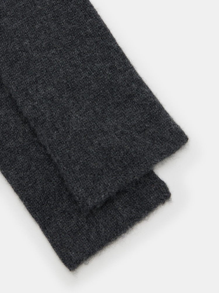 Hush Grey Cashmere Fingerless Gloves - Image 2 of 3