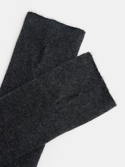 Hush Grey Cashmere Fingerless Gloves - Image 3 of 3