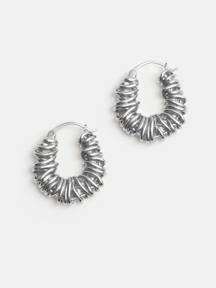 Hush Silver Tone Tilly Hoop Earrings - Image 1 of 4