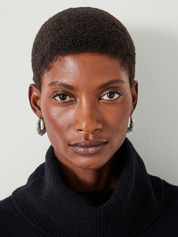 Hush Silver Tone Tilly Hoop Earrings - Image 2 of 4