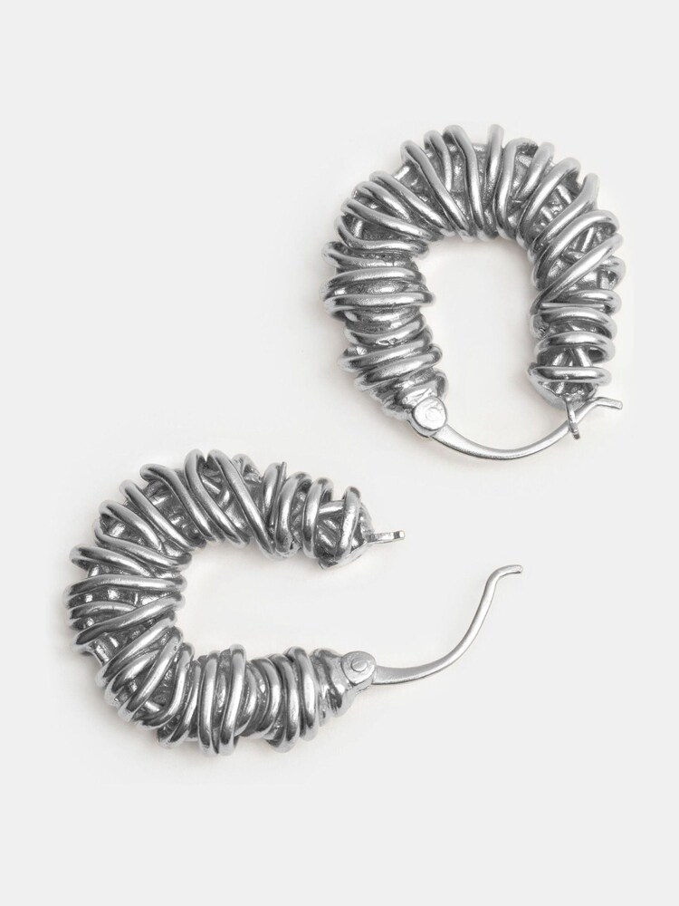 Hush Silver Tone Tilly Hoop Earrings - Image 4 of 4