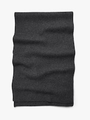 Hush Grey Teresa Ribbed Cashmere Scarf - Image 3 of 4
