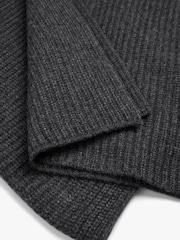 Hush Grey Teresa Ribbed Cashmere Scarf - Image 4 of 4