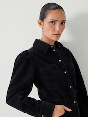 Hush Black Mariella Corduroy Mini 100% Cotton Dress - Image 2 of 5