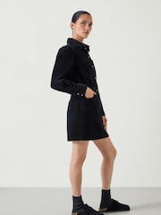 Hush Black Mariella Corduroy Mini 100% Cotton Dress - Image 4 of 5
