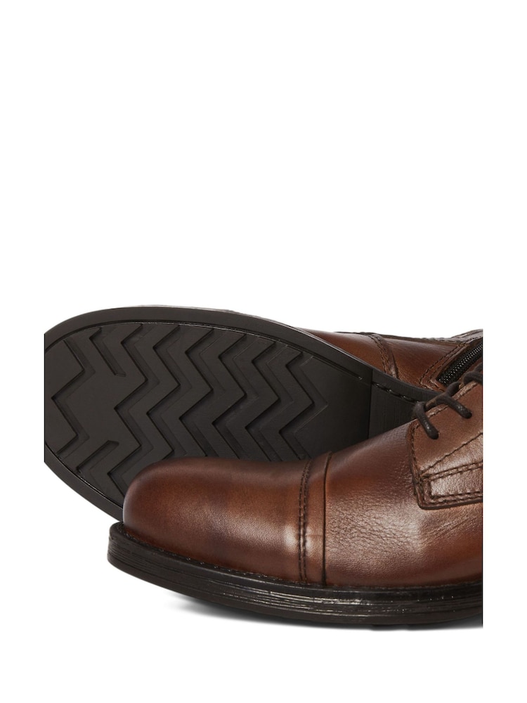 JACK & JONES Brown Leather Boots - Image 4 of 4 JACK & JONES Brown Leather Boots - Image 4 of 4