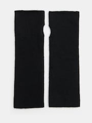 Hush Black Cashmere Fingerless Gloves - Image 1 of 3