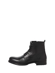 JACK & JONES Black Leather Boots - Image 1 of 5