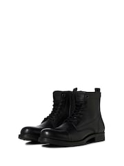 JACK & JONES Black Leather Boots - Image 2 of 5