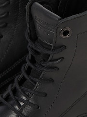 JACK & JONES Black Leather Boots - Image 5 of 5
