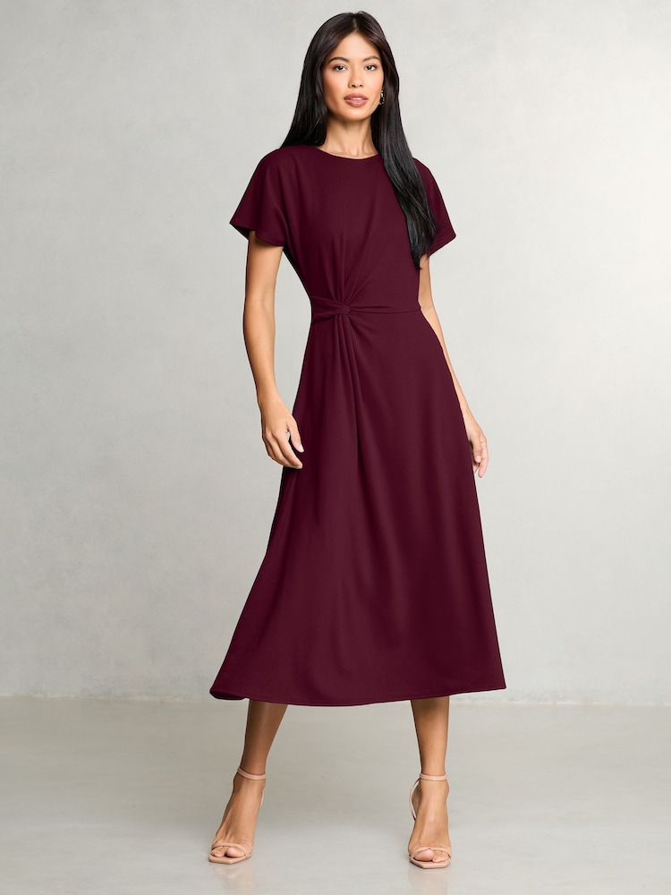 Lipsy Knot Side Midi Dress - Imagen 1 de 4