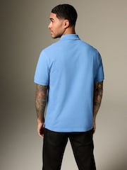 Blau - Reguläre Passform - Piqué-Poloshirt Kurzarm - Image 2 of 9