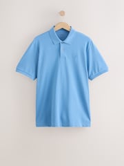 Blau - Reguläre Passform - Piqué-Poloshirt Kurzarm - Image 7 of 9