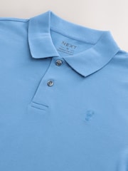 Blau - Reguläre Passform - Piqué-Poloshirt Kurzarm - Image 8 of 9